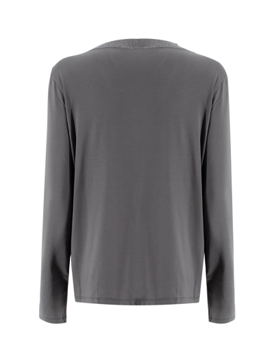 Shop Le Tricot Perugia Sweater In D.grey/d.grey Lx