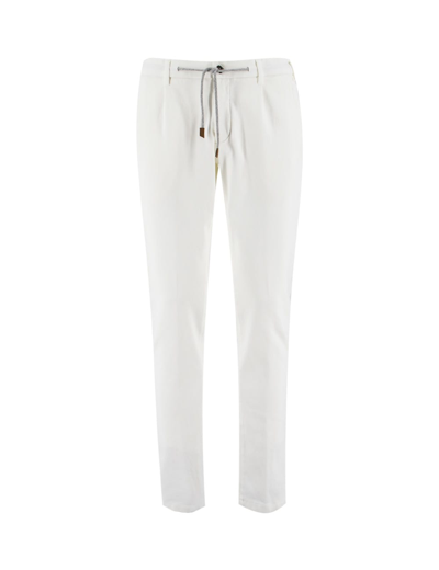 Shop Eleventy Trousers In Bianco