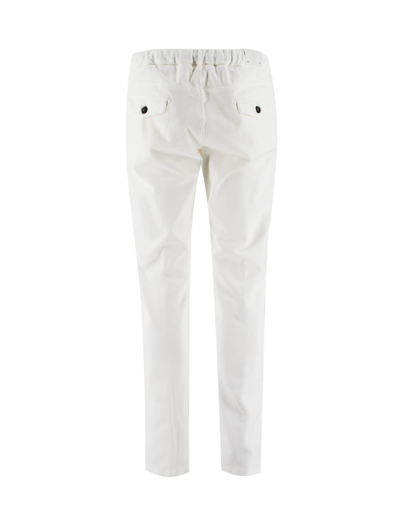 Shop Eleventy Trousers In Bianco