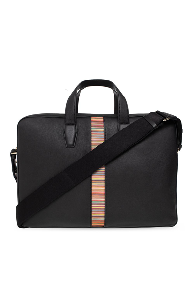 Shop Paul Smith Leather Shoulder Bag In Nero