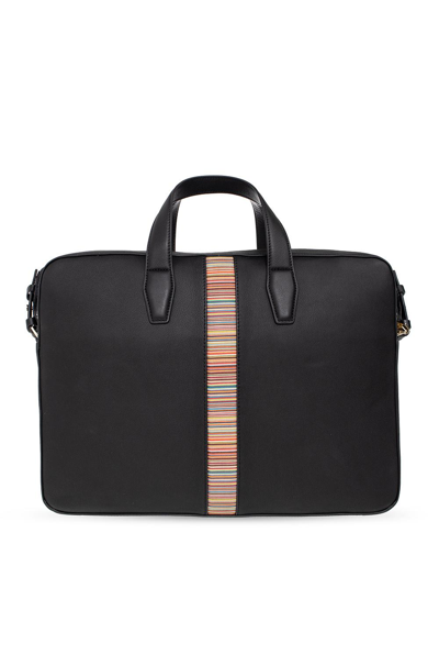 Shop Paul Smith Leather Shoulder Bag In Nero