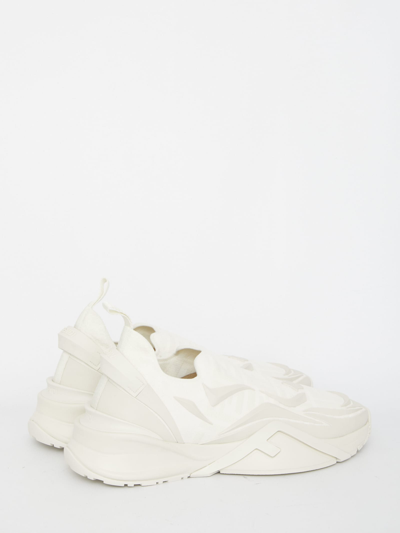 Shop Fendi Flow Sneakers In Ivory