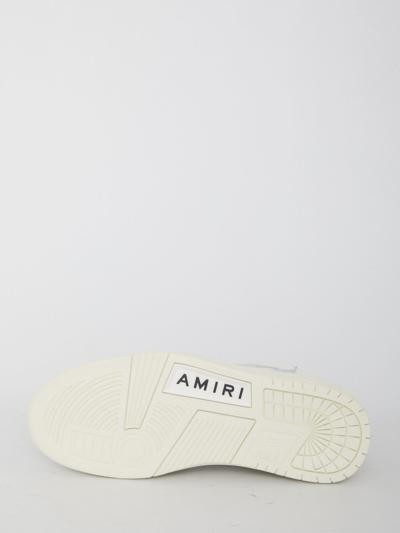 Shop Amiri Skel Top Low Sneakers In White