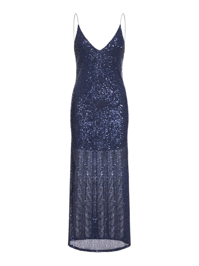 Shop Nina Dress Aphrodite Paillettes In Blue