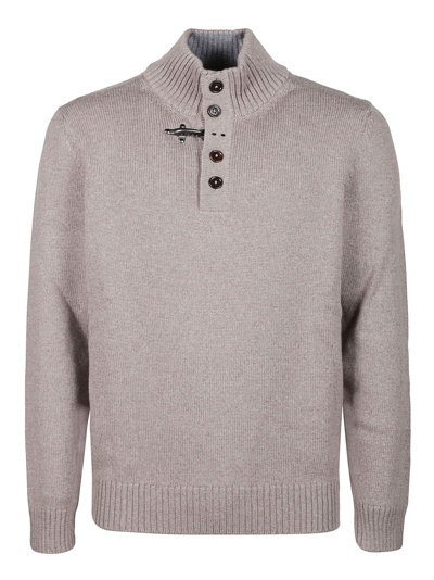 Shop Fay Turtleneck Sweater In Vacchetta/platino