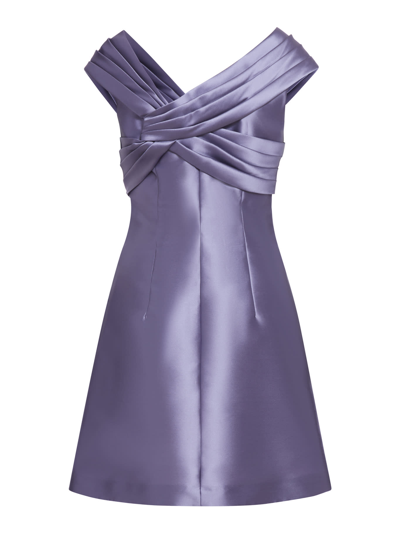 Shop Alberta Ferretti Mikado Dress In Purple