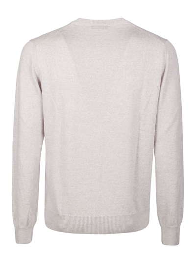 Shop Fay Round Neck Sweater In Cromo