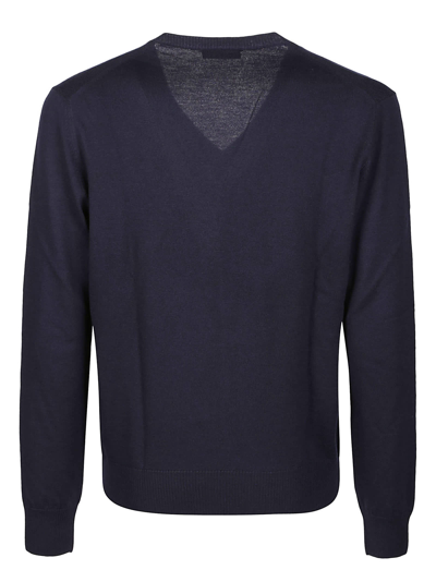 Shop Fay V-neck Sweater In Blu Navy