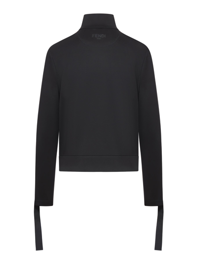 Shop Fendi Sweatshirt Logo Ace In Gme Black