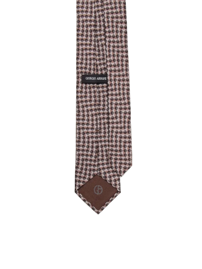 Shop Giorgio Armani Woven Printed Tie Cm In Talpa