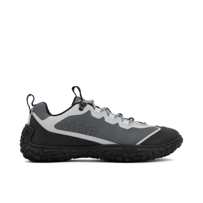 Shop Dior Izon Hiking Sneakers In Gray