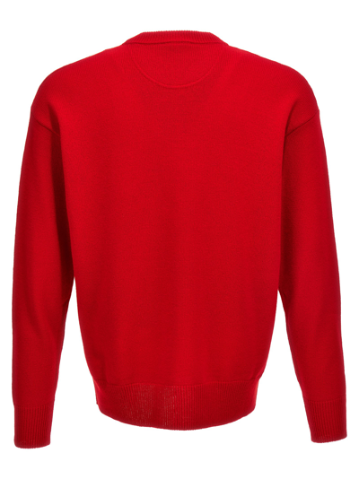 Shop Valentino Logo Embroidery Sweater In Red