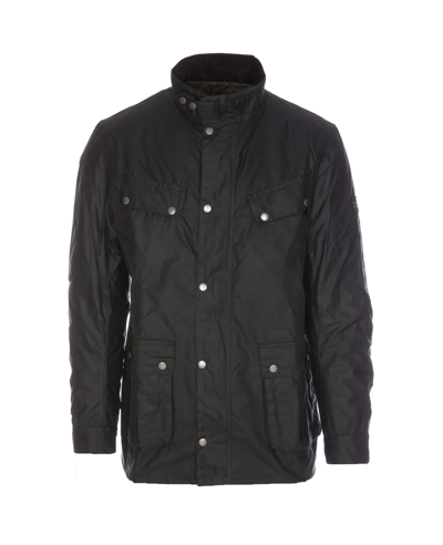 Shop Barbour Duke Wax Jacket In Black