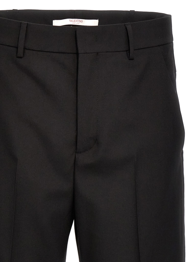 Shop Valentino Formal Trousers In Black