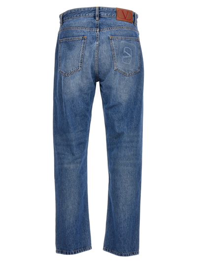 Shop Valentino Straight Fit Jeans In Blue