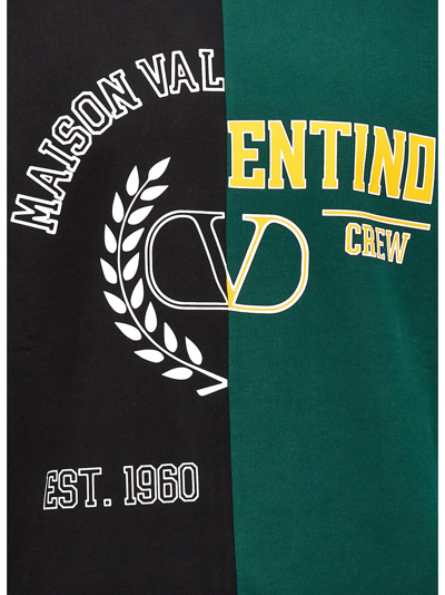 Shop Valentino Maison  E  V Crew  Sweatshirt In Multicolor