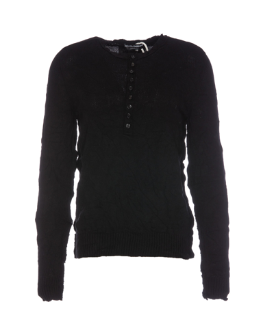 Shop Dolce & Gabbana Serafino Sweater In Black