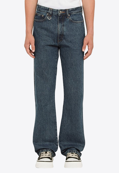 Shop Apc Ayrton Straight-leg Jeans In Indigo