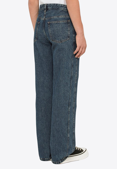 Shop Apc Ayrton Straight-leg Jeans In Indigo