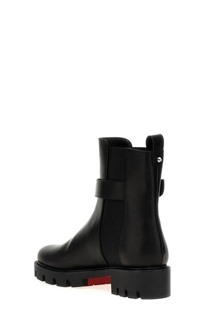 Shop Christian Louboutin Unisex Cl Chelsea Booty Lug' Ankle Boots In Black