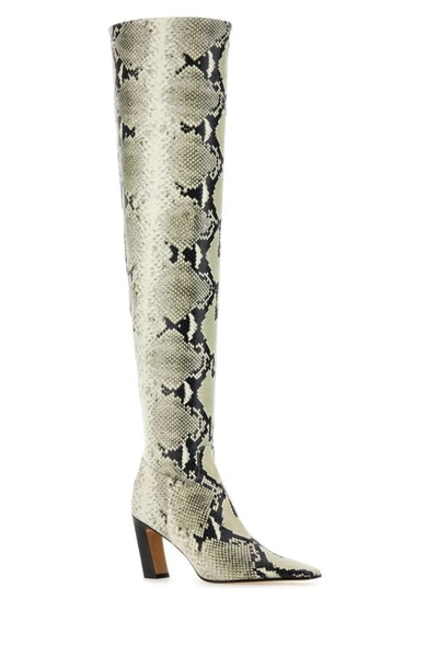 Shop Khaite Woman Printed Leather The Marfa Boots In Multicolor