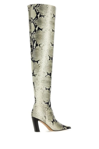 Shop Khaite Woman Printed Leather The Marfa Boots In Multicolor