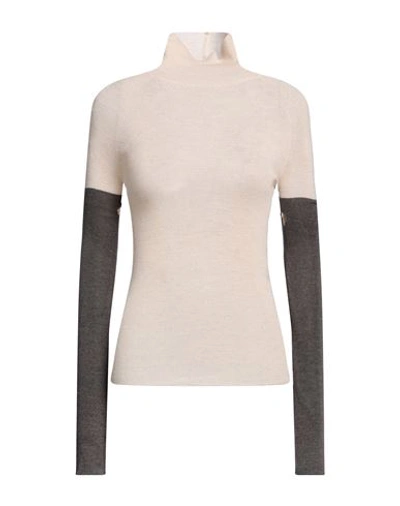 Shop Peter Do Woman Turtleneck Beige Size Xs Merino Wool