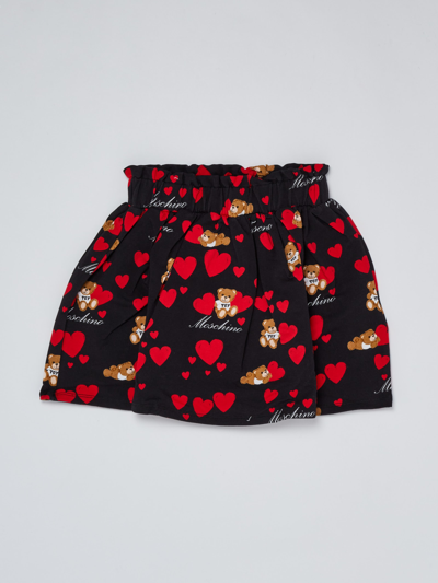 Shop Moschino Skirt Skirt In Nero-rosso