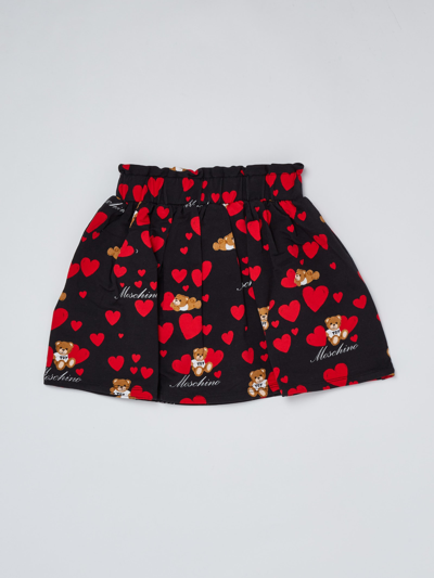 Shop Moschino Skirt Skirt In Nero-rosso