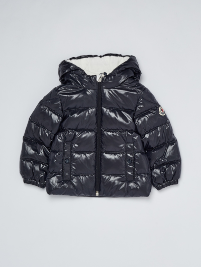 Shop Moncler Anand Down Jacket In Blu-bianco