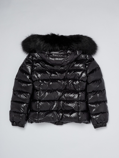 Shop Moncler Bady Fur Down Jacket In Nero