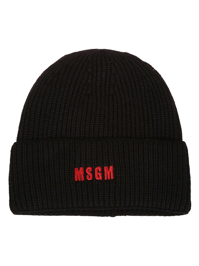 Msgm Beanie In Black