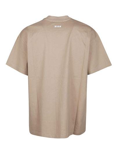 Shop Msgm T-shirt In Beige