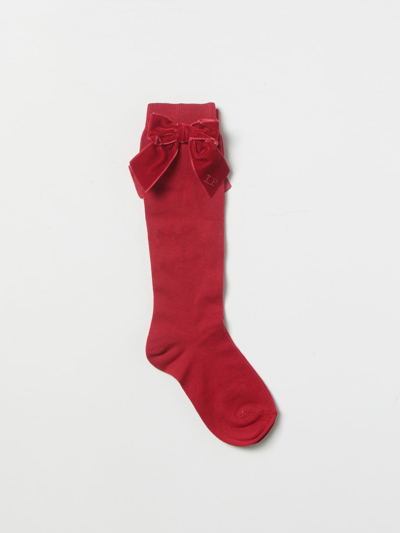 Shop La Perla Socks With Bow In Red