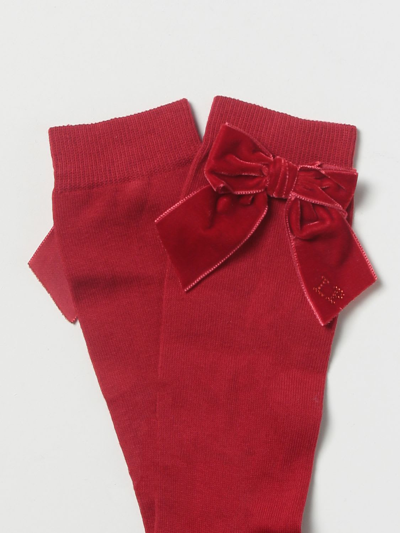 Shop La Perla Socks With Bow In Red