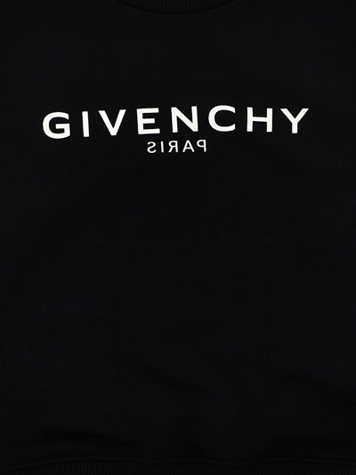 Shop Givenchy Logo Print Sweatshirt In White/black