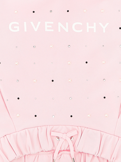 Shop Givenchy Logo Hoodie In Pink