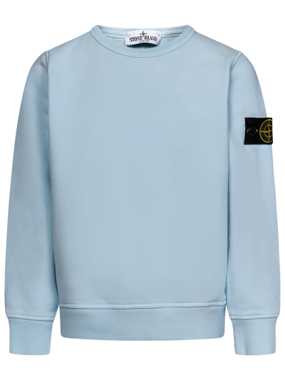 Shop Stone Island Junior Sweatshirt In Light Blue