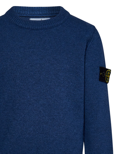 Shop Stone Island Junior Sweater In Blue