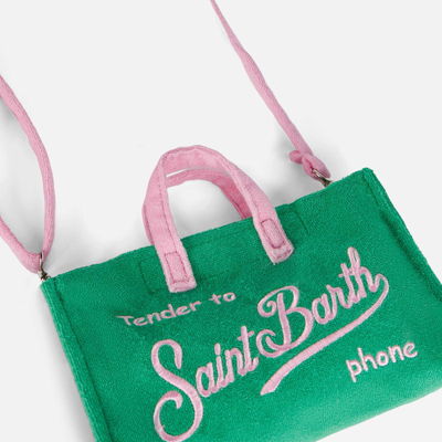 Shop Mc2 Saint Barth Phone Holder Green Terry Bag