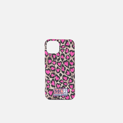 Shop Mc2 Saint Barth Cover For Iphone 13 / 14 With Animalier Print In Pink