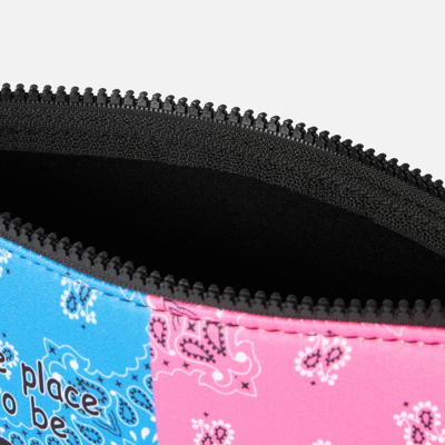 Mc2 Saint Barth Aline Scuba Pochette With Fluo Bandanna Print In Fluo