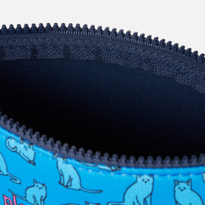 Mc2 Saint Barth Aline Scuba Pochette With Cats Print In Blue