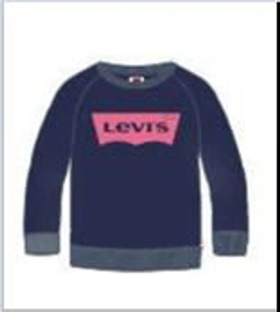 Shop Levi's Blue Sweatshirt For Baby Girl With Logo