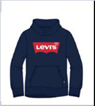 Shop Levi's Blue Sweatshirt For Kids With Logo