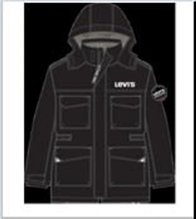 Levi's Black Jacket For Boy With Logo In Black