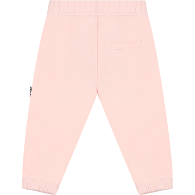 Palm Angels Pink Trousers For Baby Girl With Logo In Pink