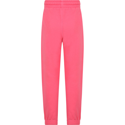 Shop Off-white Fuchsia Trackpants For Girl