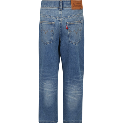 Levi's Baggy Light Blue Jeans For Boy In Denim