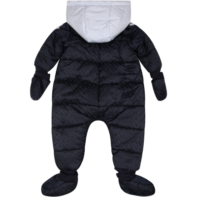 Hugo Boss Padded Blue Down Jacket For Newborn In Blue